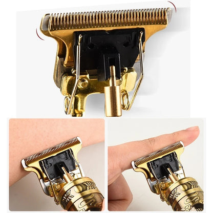 Máquina de barbear Golden Blade - 4 pentes / Sem fio / Bateria 2h /  Carrega com USB