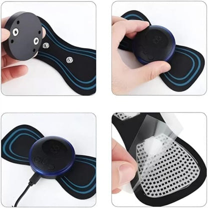 Mini massageador elétrico portátil EMS de estimulação de pescoço para alívio da dor muscular cervical